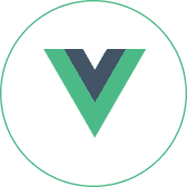 Vue.js technology icon for eCommerce website development