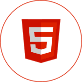 HTML5 technology icon for ecommerce website development